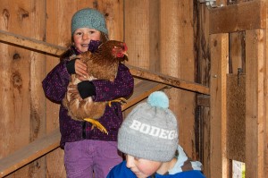 Kinder mit Hühnern 3